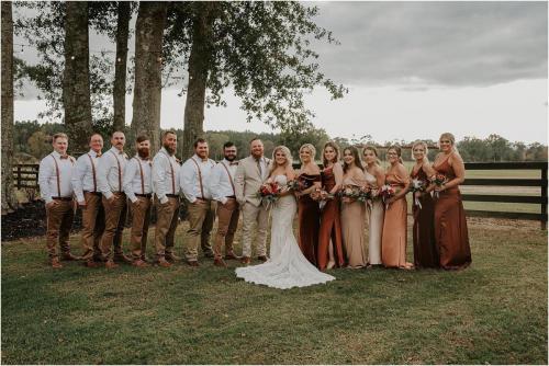 fall themed wedding party